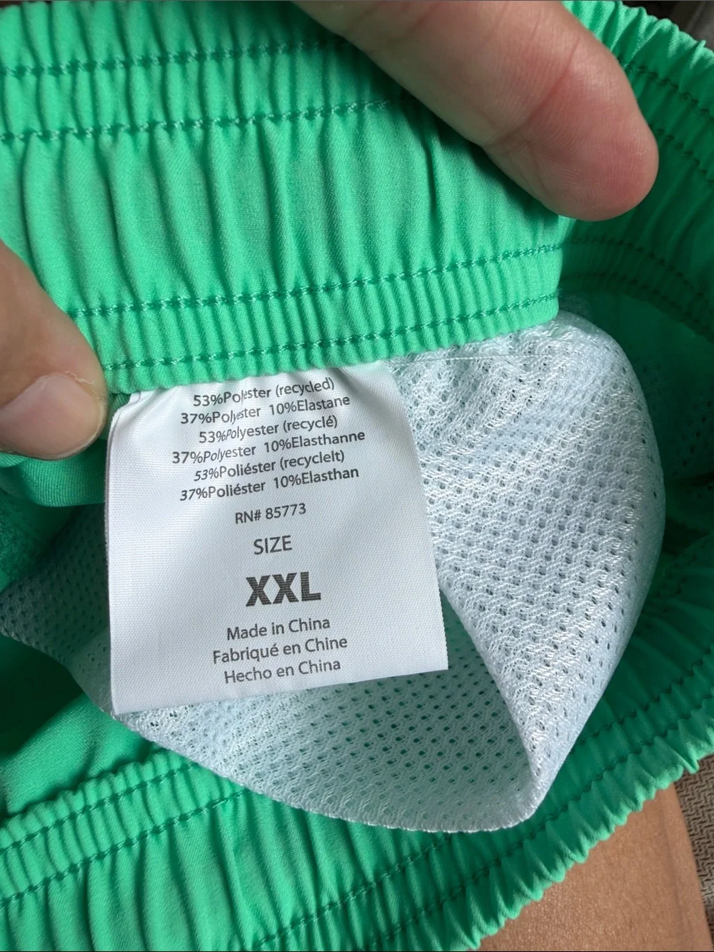 O'Neill Mint Green Men's Swim Hybrids with Black Drawstring